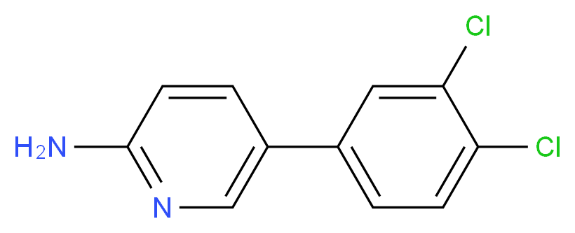 5-(3,4-dichlorophenyl)pyridin-2-amine_分子结构_CAS_926224-90-0