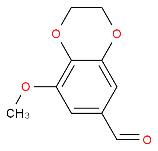 8-methoxy-2,3-dihydro-1,4-benzodioxine-6-carbaldehyde_分子结构_CAS_75889-54-2