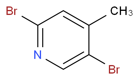 2,5-二溴-4-甲基吡啶_分子结构_CAS_3430-26-0)