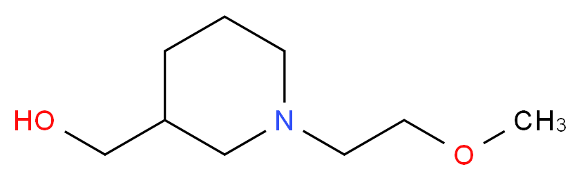 [1-(2-methoxyethyl)piperidin-3-yl]methanol_分子结构_CAS_915921-51-6