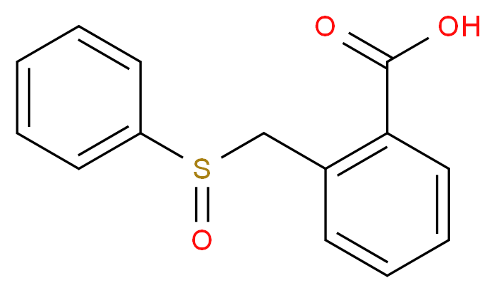 2-[(phenylsulfinyl)methyl]benzoic acid_分子结构_CAS_25562-83-8)