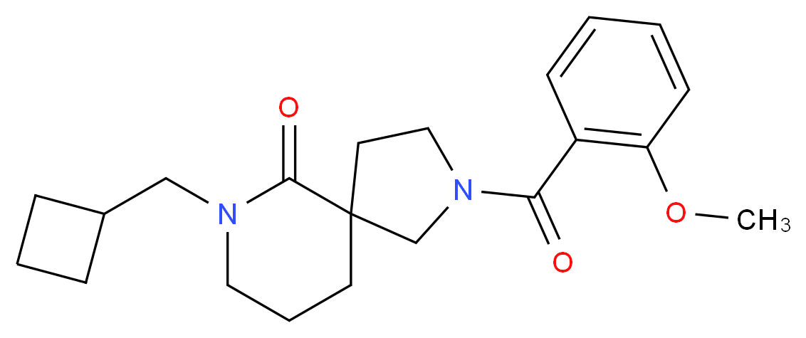 7-(cyclobutylmethyl)-2-(2-methoxybenzoyl)-2,7-diazaspiro[4.5]decan-6-one_分子结构_CAS_)