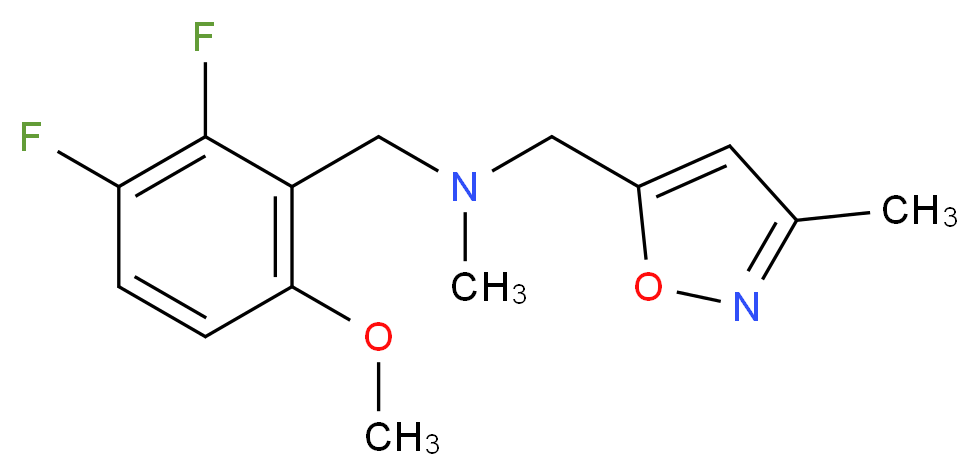 (2,3-difluoro-6-methoxybenzyl)methyl[(3-methylisoxazol-5-yl)methyl]amine_分子结构_CAS_)