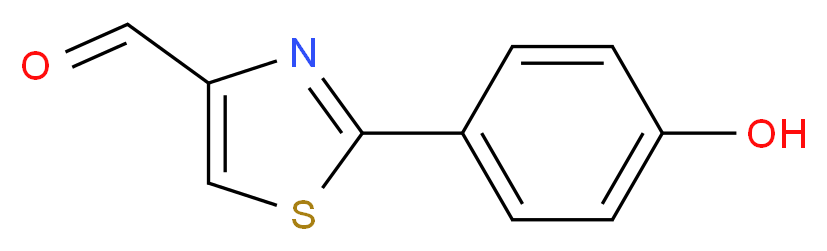 2-(4-hydroxyphenyl)-1,3-thiazole-4-carbaldehyde_分子结构_CAS_885278-87-5