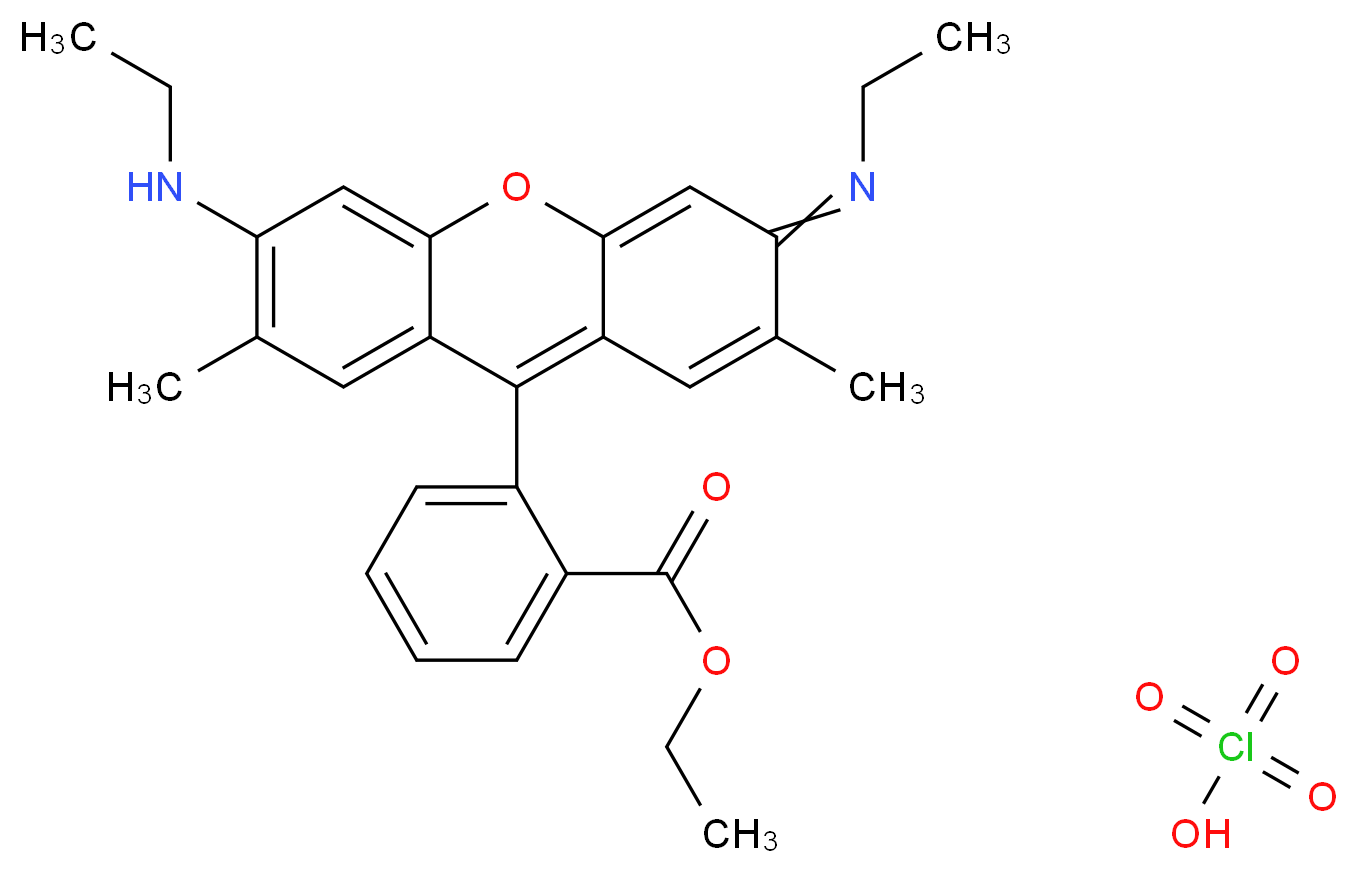 罗丹明 6G 高氯酸盐_分子结构_CAS_13161-28-9)