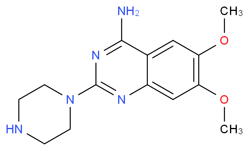 4-Amino-6,7-dimethoxy-2-piperazin-1-ylquinazoline_分子结构_CAS_)