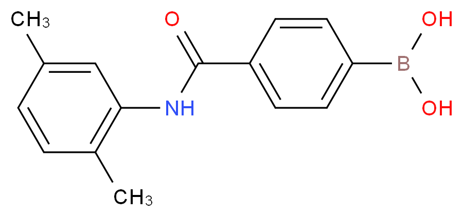 4-(2,5-二甲基苯基氨甲酰基)苯硼酸_分子结构_CAS_913835-40-2)