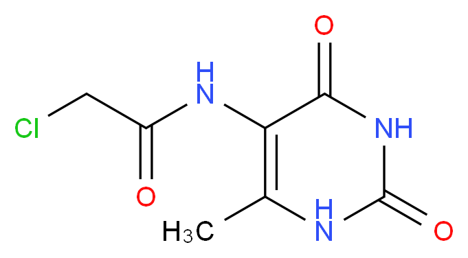 2-Chloro-N-(6-methyl-2,4-dioxo-1,2,3,4-tetrahydro-pyrimidin-5-yl)-acetamide_分子结构_CAS_27870-38-8)