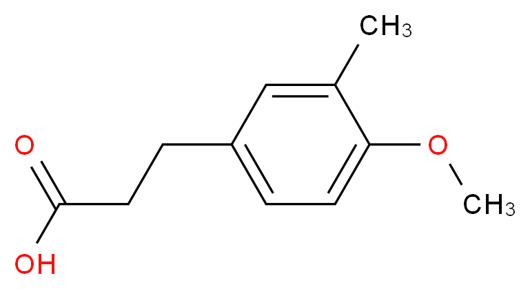 3-(4-Methoxy-3-methyl-phenyl)-propionic acid_分子结构_CAS_22442-47-3)