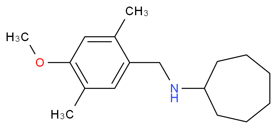 N-[(4-methoxy-2,5-dimethylphenyl)methyl]cycloheptanamine_分子结构_CAS_356092-26-7