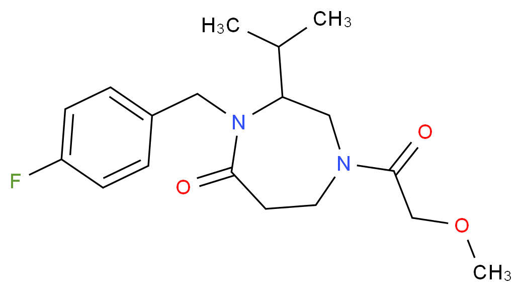 4-(4-fluorobenzyl)-3-isopropyl-1-(methoxyacetyl)-1,4-diazepan-5-one_分子结构_CAS_)