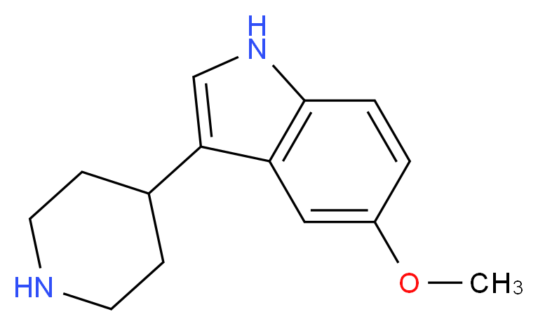 5-methoxy-3-(piperidin-4-yl)-1H-indole_分子结构_CAS_52157-82-1