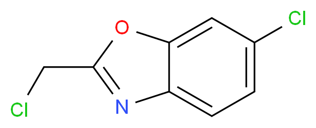 6-chloro-2-(chloromethyl)-1,3-benzoxazole_分子结构_CAS_202396-52-9