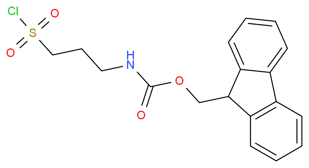 (9H-fluoren-9-yl)methyl 3-(chlorosulfonyl)propylcarbamate_分子结构_CAS_1189357-51-4)