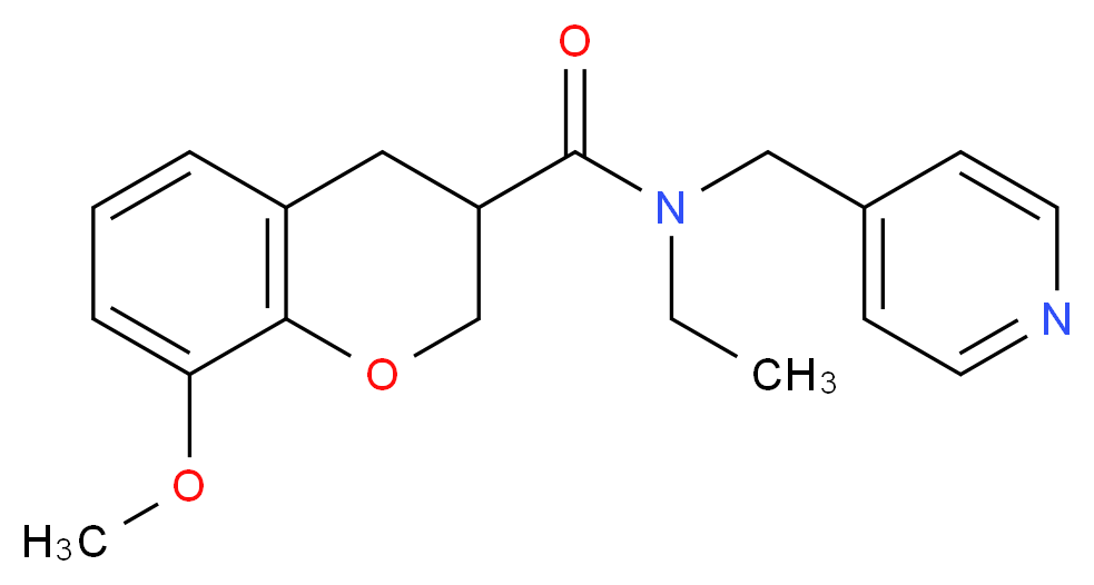N-ethyl-8-methoxy-N-(4-pyridinylmethyl)-3-chromanecarboxamide_分子结构_CAS_)