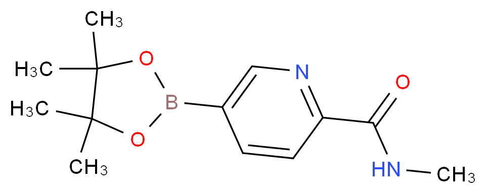 N-methyl-5-(tetramethyl-1,3,2-dioxaborolan-2-yl)pyridine-2-carboxamide_分子结构_CAS_945863-21-8