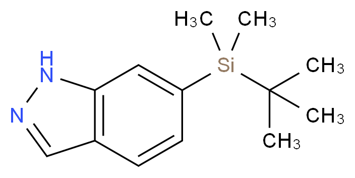 6-(tert-Butyldimethylsilyl)-1H-indazole_分子结构_CAS_1261988-57-1)