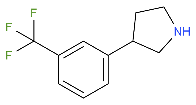 3-[3-(Trifluoromethyl)phenyl]pyrrolidine_分子结构_CAS_)