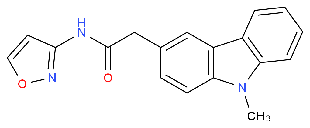 N-3-isoxazolyl-2-(9-methyl-9H-carbazol-3-yl)acetamide_分子结构_CAS_)