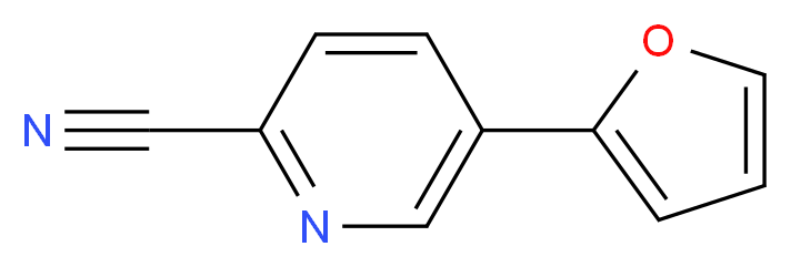 5-(2-furyl)pyridine-2-carbonitrile_分子结构_CAS_619334-50-8)