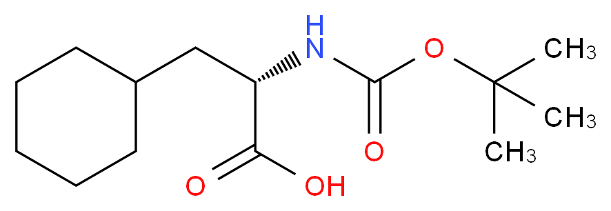 N-Boc-3-cyclohexyl-L-alanine_分子结构_CAS_37736-82-6)