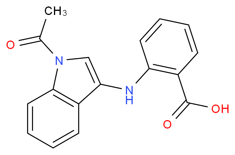 2-[(1-acetyl-1H-indol-3-yl)amino]benzoic acid_分子结构_CAS_352548-58-4