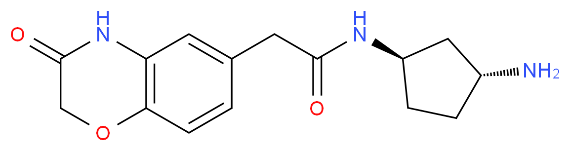 N-[(1R*,3R*)-3-aminocyclopentyl]-2-(3-oxo-3,4-dihydro-2H-1,4-benzoxazin-6-yl)acetamide_分子结构_CAS_)
