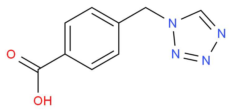 4-((1H-tetrazol-1-yl)methyl)benzoic acid_分子结构_CAS_)