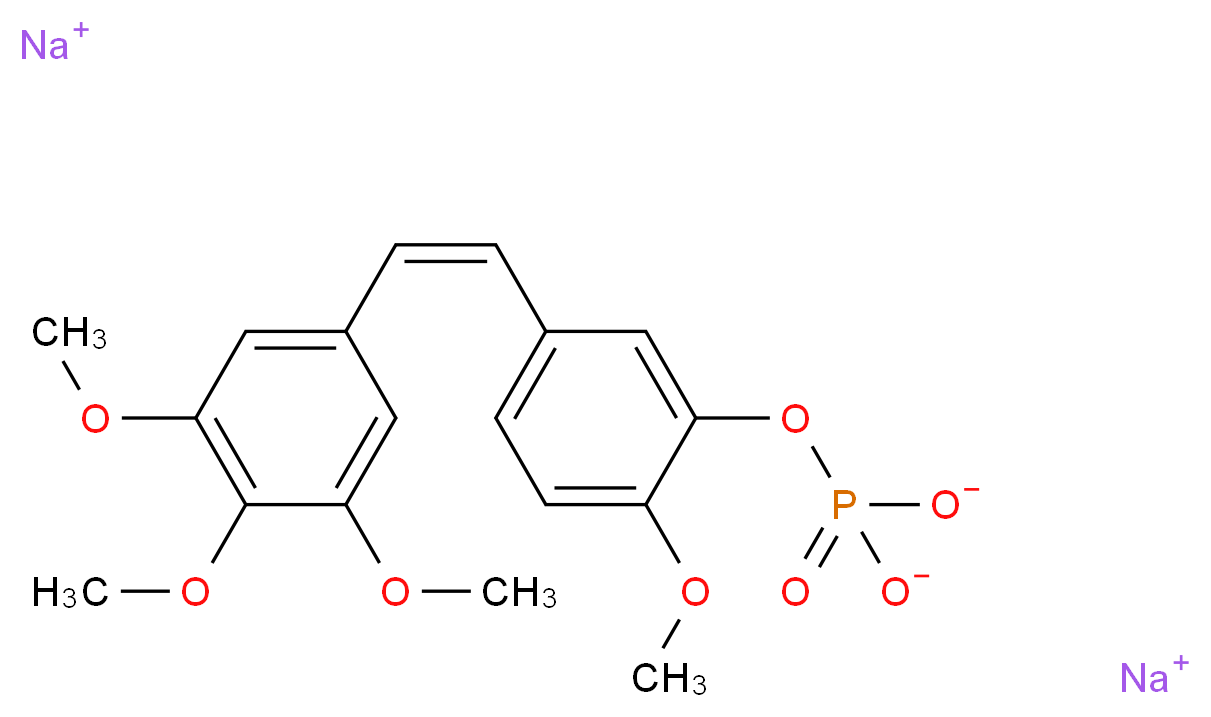 Combretastatin A4 Phosphate Disodium Salt_分子结构_CAS_168555-66-6)