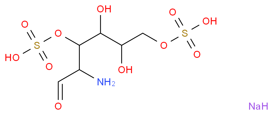 {[5-amino-2,3-dihydroxy-6-oxo-4-(sulfooxy)hexyl]oxy}sulfonic acid sodium_分子结构_CAS_157297-01-3