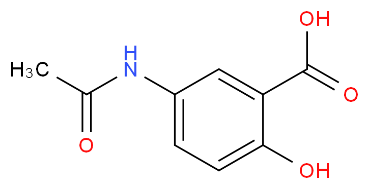 5-(acetylamino)-2-hydroxybenzoic acid_分子结构_CAS_51-59-2)