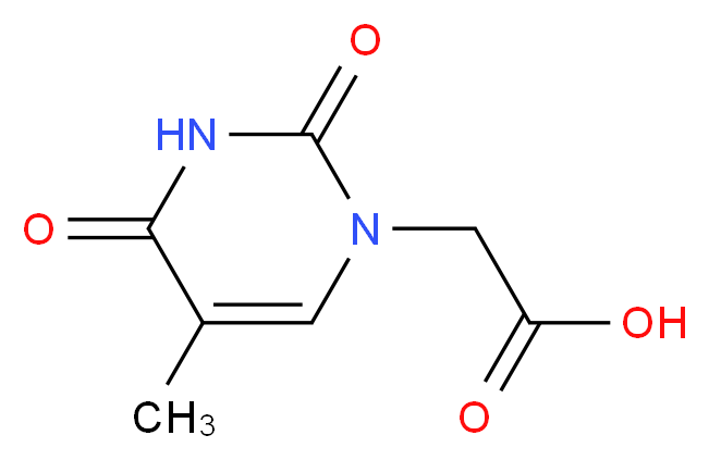 2-(5-methyl-2,4-dioxo-1,2,3,4-tetrahydropyrimidin-1-yl)acetic acid_分子结构_CAS_20924-05-4