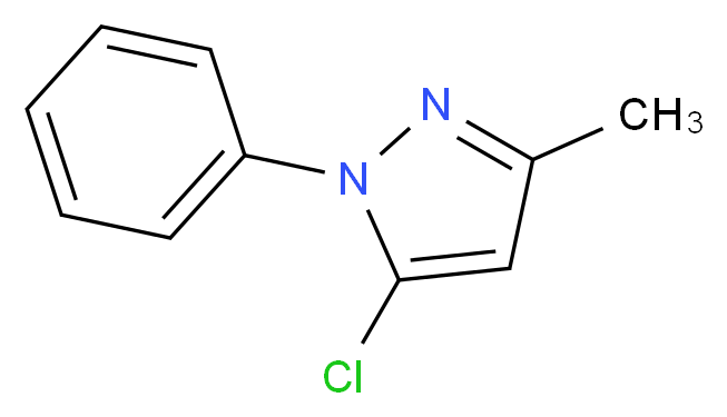 5-氯-3-甲基-1-苯基吡唑_分子结构_CAS_1131-17-5)