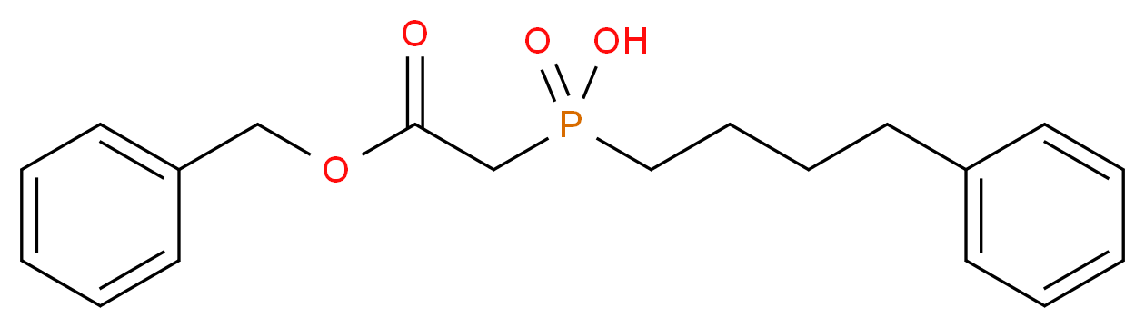 [2-(benzyloxy)-2-oxoethyl](4-phenylbutyl)phosphinic acid_分子结构_CAS_87460-09-1