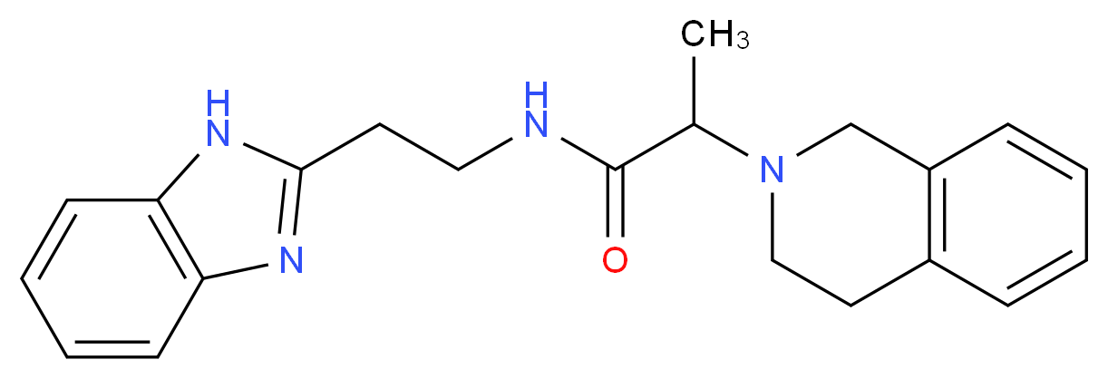 N-[2-(1H-benzimidazol-2-yl)ethyl]-2-(3,4-dihydro-2(1H)-isoquinolinyl)propanamide_分子结构_CAS_)