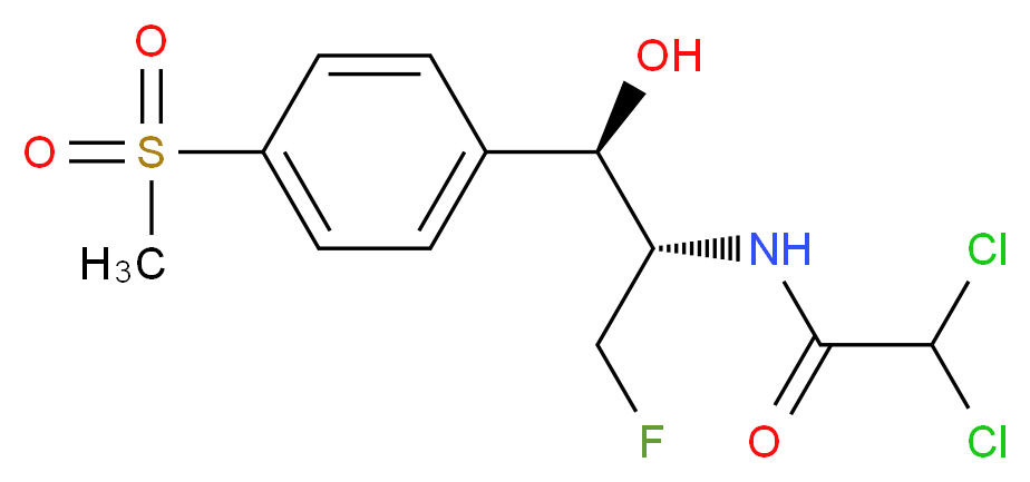 2,2-dichloro-N-[(1R,2S)-3-fluoro-1-hydroxy-1-(4-methanesulfonylphenyl)propan-2-yl]acetamide_分子结构_CAS_73231-34-2