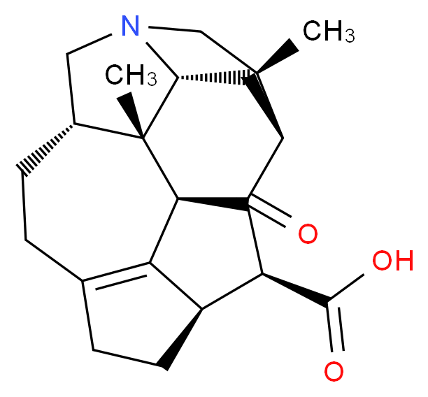 (1R,2S,3R,5R,6S,10S,16R,17R)-2,6-dimethyl-20-oxo-8-azahexacyclo[11.5.1.1<sup>1</sup>,<sup>5</sup>.0<sup>2</sup>,<sup>1</sup><sup>0</sup>.0<sup>3</sup>,<sup>8</sup>.0<sup>1</sup><sup>6</sup>,<sup>1</sup><sup>9</sup>]icos-13(19)-ene-17-carboxylic acid_分子结构_CAS_750649-07-1