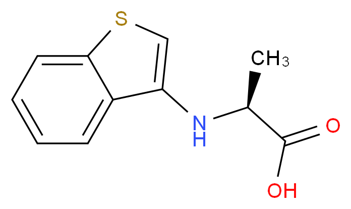 (2S)-2-[(1-benzothiophen-3-yl)amino]propanoic acid_分子结构_CAS_72120-71-9