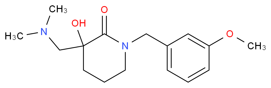 3-[(dimethylamino)methyl]-3-hydroxy-1-(3-methoxybenzyl)-2-piperidinone_分子结构_CAS_)