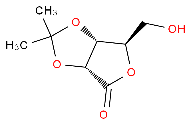 2,3-O-异亚丙基-D-核糖酸-1,4-内酯_分子结构_CAS_30725-00-9)