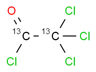 trichloro(1,2-<sup>1</sup><sup>3</sup>C<sub>2</sub>)acetyl chloride_分子结构_CAS_165399-57-5