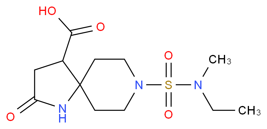 8-{[ethyl(methyl)amino]sulfonyl}-2-oxo-1,8-diazaspiro[4.5]decane-4-carboxylic acid_分子结构_CAS_)