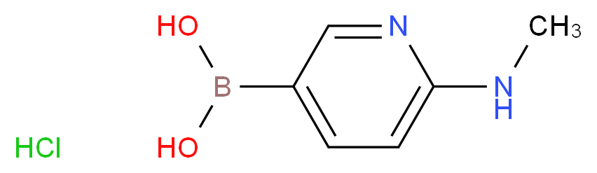 (6-(MethylaMino)pyridin-3-yl)boronic acid hydrochloride_分子结构_CAS_265664-53-7)