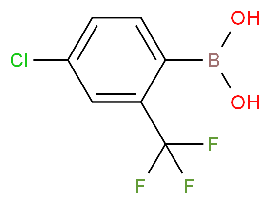 4-Chloro-2-(trifluoromethyl)phenylboronic acid_分子结构_CAS_254993-59-4)