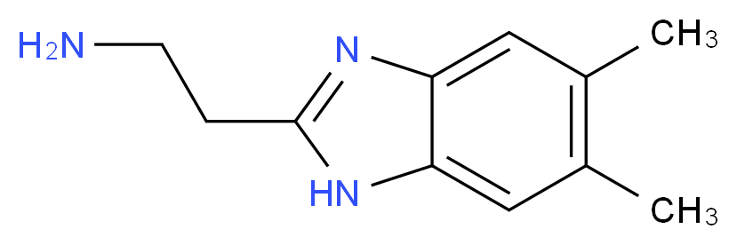 2-(5,6-dimethyl-1H-1,3-benzodiazol-2-yl)ethan-1-amine_分子结构_CAS_91337-46-1