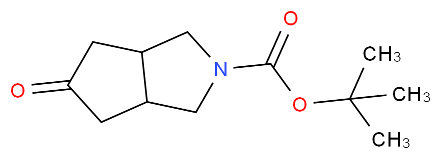 N-Boc-Hexahydro-5-oxocyclopenta[c]pyrrole_分子结构_CAS_148404-28-8)