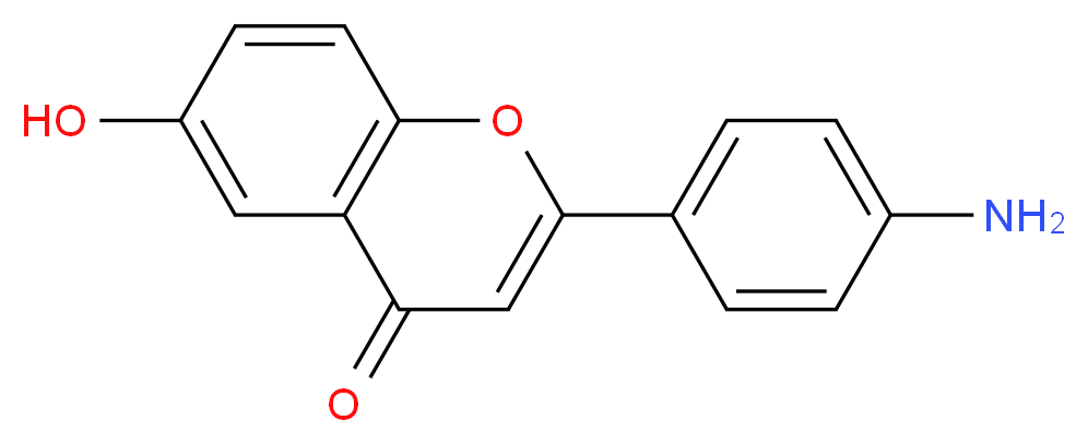 2-(4-aminophenyl)-6-hydroxy-4H-chromen-4-one_分子结构_CAS_132018-32-7