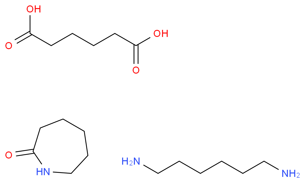 azepan-2-one; hexane-1,6-diamine; hexanedioic acid_分子结构_CAS_24993-04-2