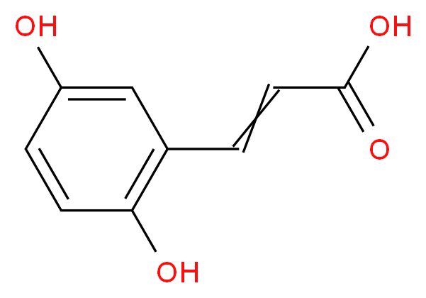 3-(2,5-dihydroxyphenyl)prop-2-enoic acid_分子结构_CAS_636-01-1