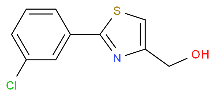 [2-(3-chlorophenyl)-1,3-thiazol-4-yl]methanol_分子结构_CAS_121202-20-8